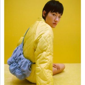 Zara gingham organza bag